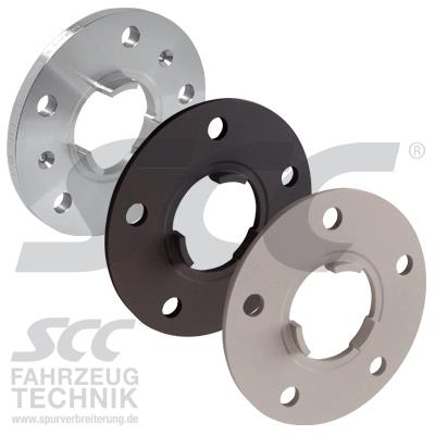 SCC Spacer 5mm System 2P ALU musta/anod. 5/130 CB71,6 (pari)